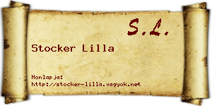 Stocker Lilla névjegykártya